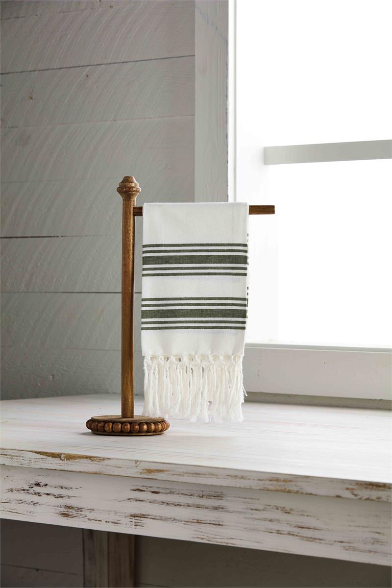 Natural Beaded Towel Holder