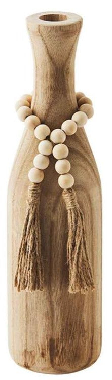 Bead Wood Vase