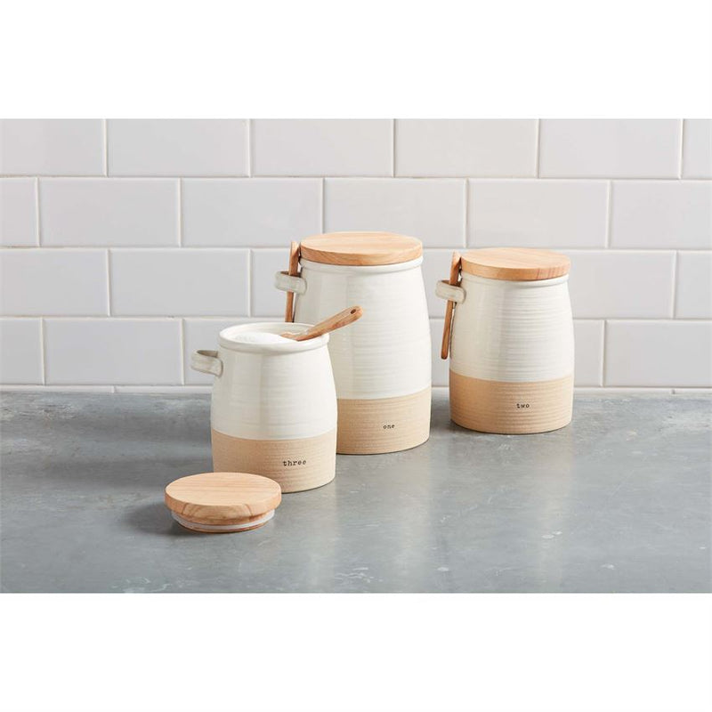 Stoneware Canister Set of 3