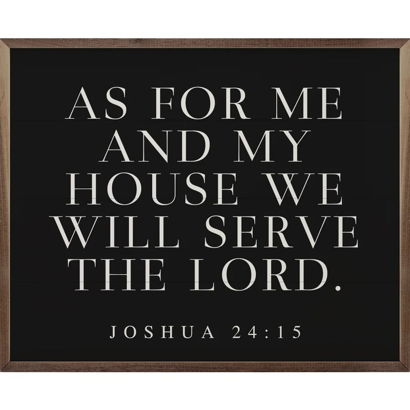 As For Me And My House Sign