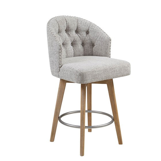 Onyx Upholstered 360 Degree Swivel Counter Stool 26" H