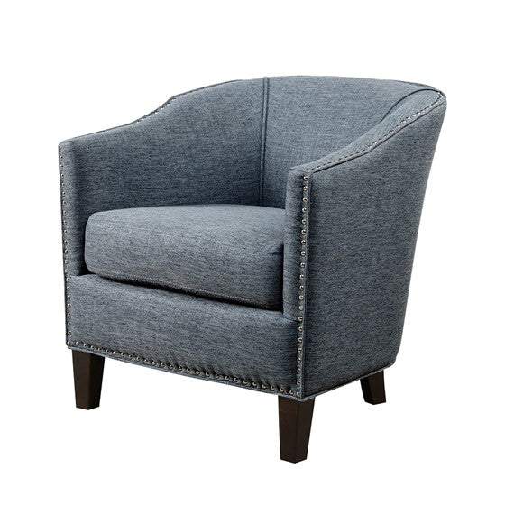 Fremont Barrel Arm Chair-Slate Blue