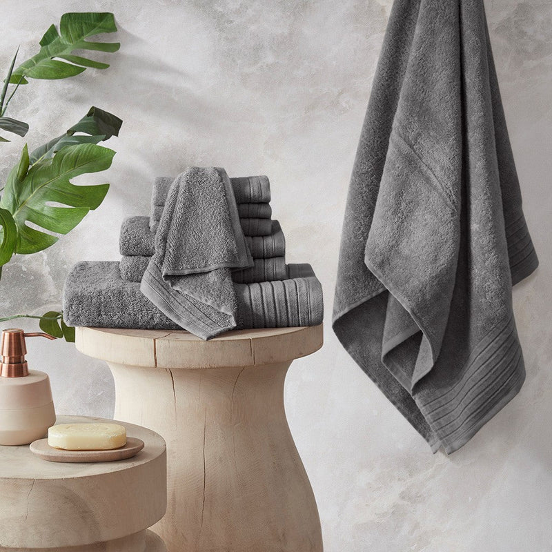 Mirage Solid 100% Cotton 8 Piece Towel Set