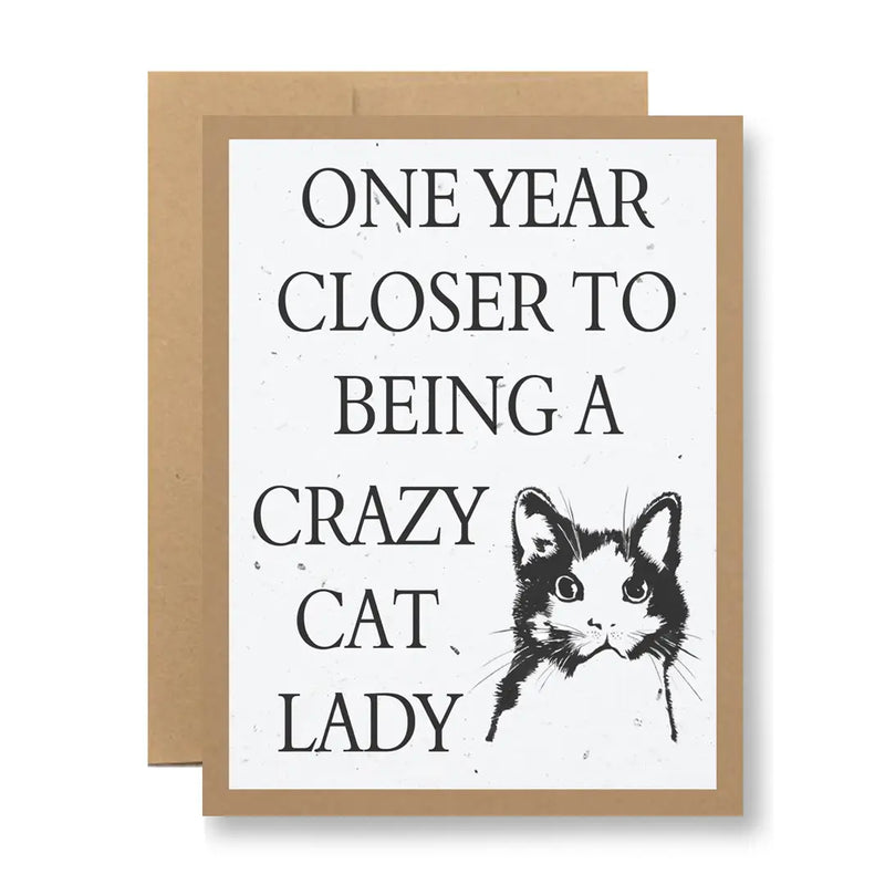 Plantable Card- Crazy Cat Lady