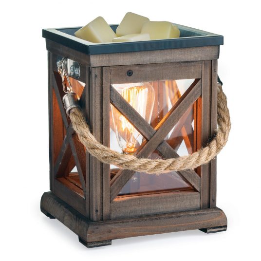 Vintage Bulb Illumination Warmer - Walnut & Rope