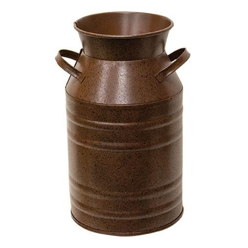 Rust & Black Finish Milk Can - 7"