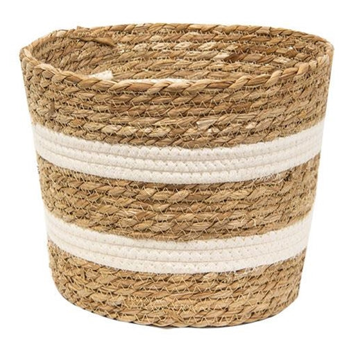 Jute & Cotton Round Basket