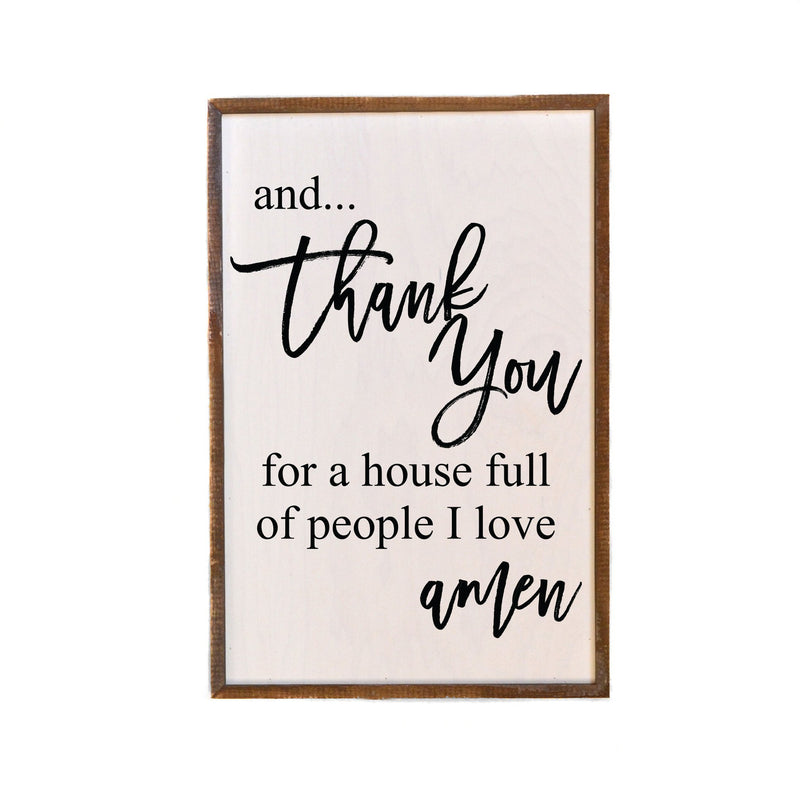 12x18 "Thank You for A House Full" Box Frame Sign