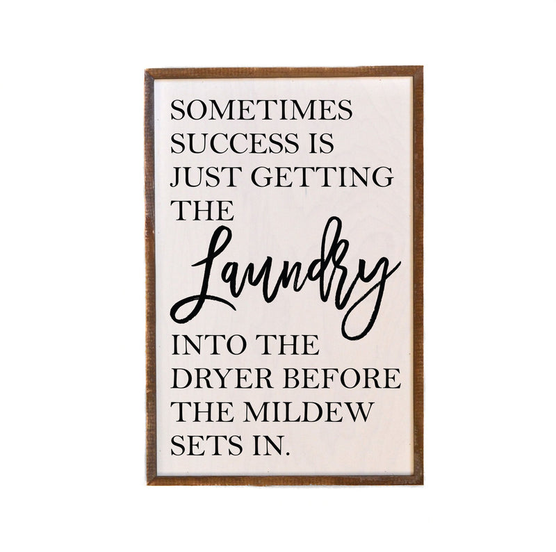 12x18 "Laundry Success" Box Frame Sign