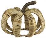 13.5"W WATER GRASS OPEN PUMPKIN/ Natural & Brown