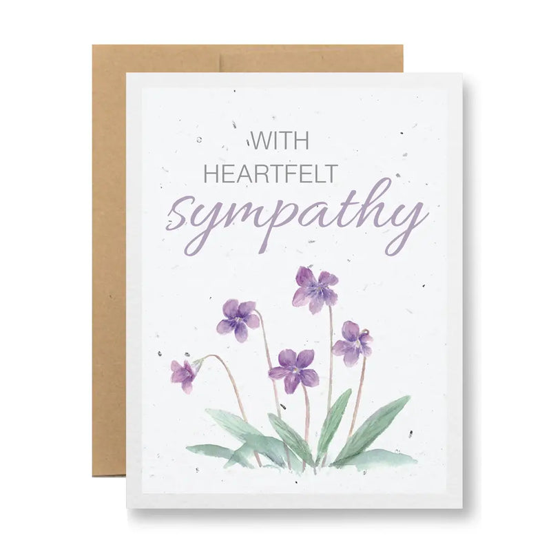 Plantable Card- With Heartfelt Sympathy