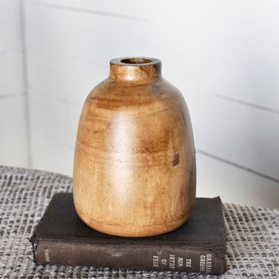 7.05" WOOD VASE