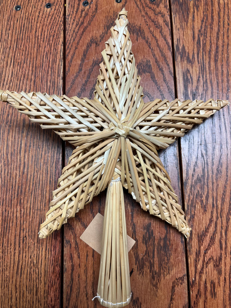 Handmade Straw Star Tree Topper