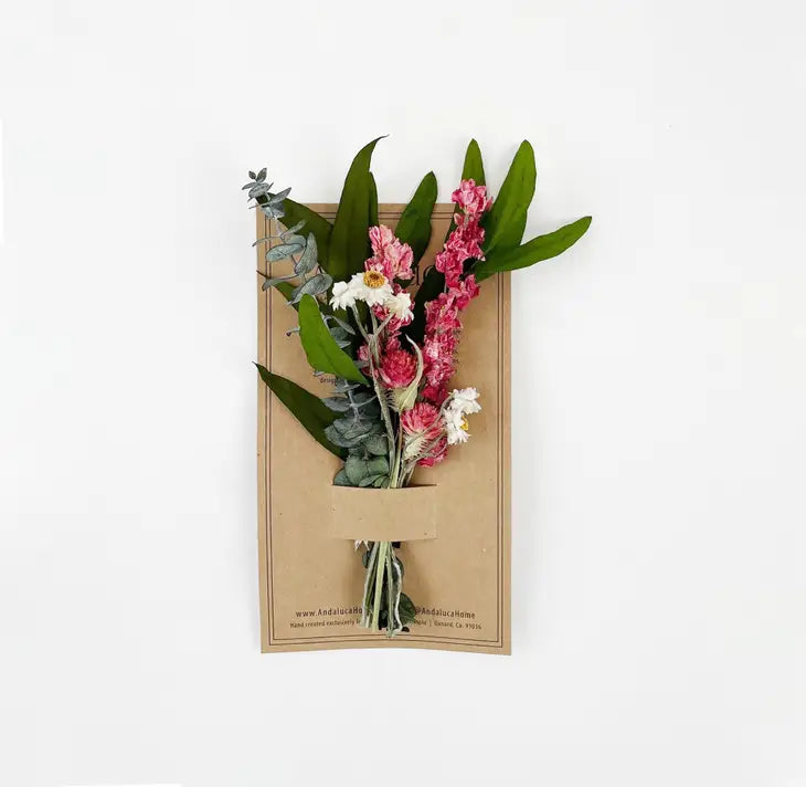 Eucalyptus & Pink Larkspur Mini Bouquet