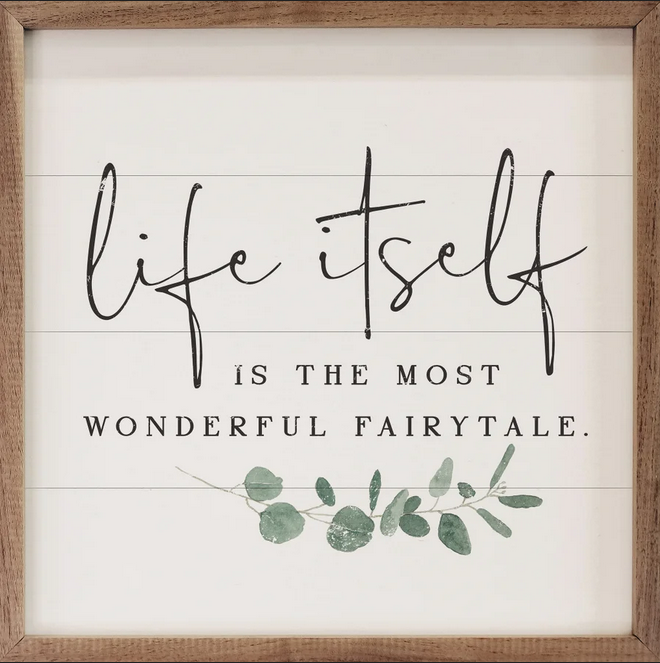 16X16 Life Itself Greenery Framed Sign