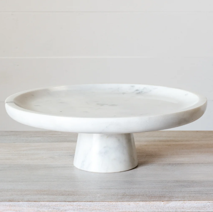WHITE MARBLE CAKE STAND