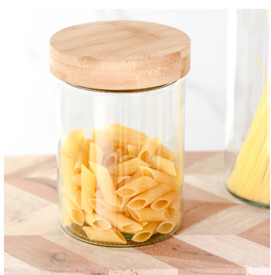 Glass Jar w/ Bamboo Lid