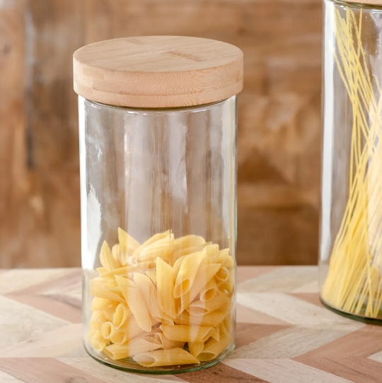 Glass Jar w/ Bamboo Lid