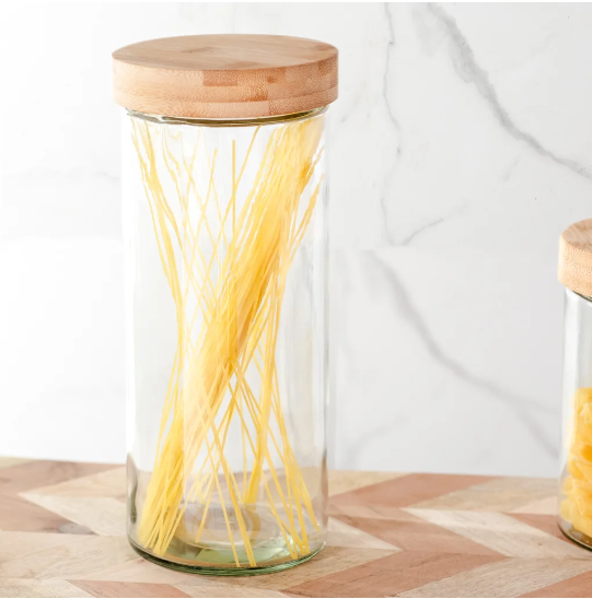 Glass Jar w/ Bamboo Lid