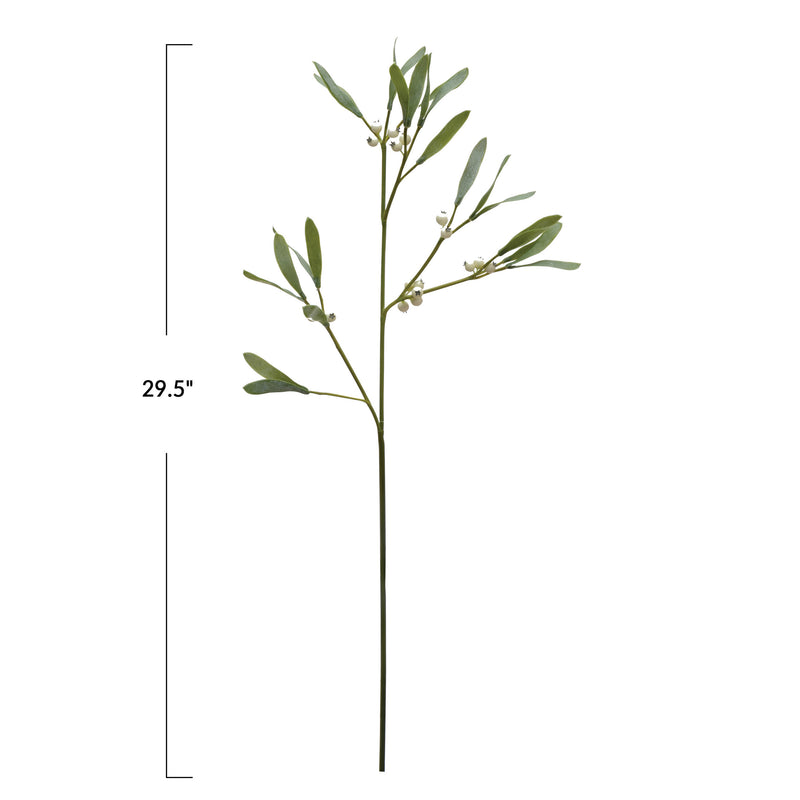 Faux Mistletoe Branch