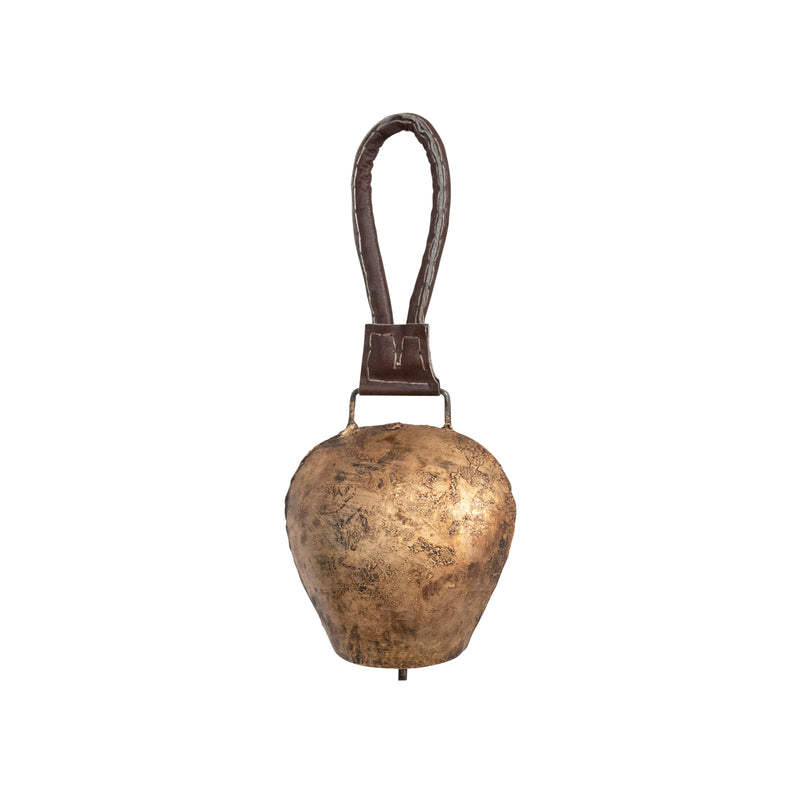 Metal Bell with Leather Hanger