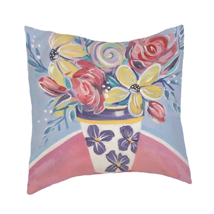 Floral "Lil Big Flowers" Pillow