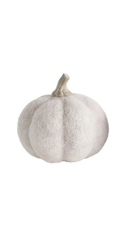 Large Wool Pumpkin Figurine