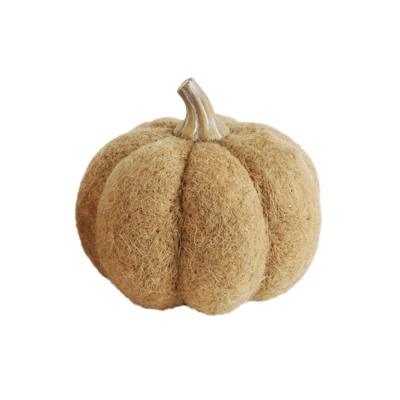 Large Wool Pumpkin Figurine
