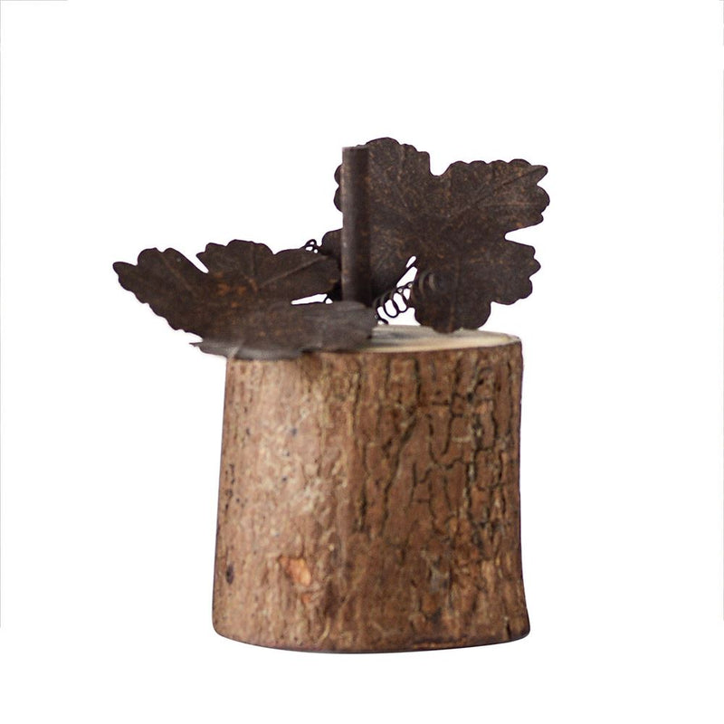 Acacia Wood Stump Pumpkin