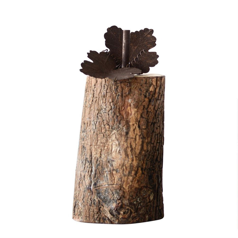 Acacia Wood Stump Pumpkin