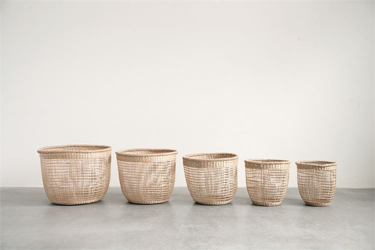 Round Hand Woven Natural Seagrass Basket