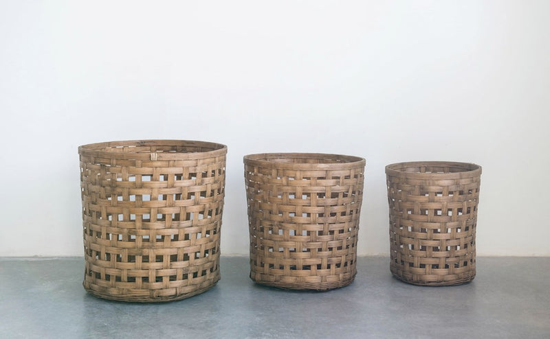 Woven Bamboo Bushel Baskets