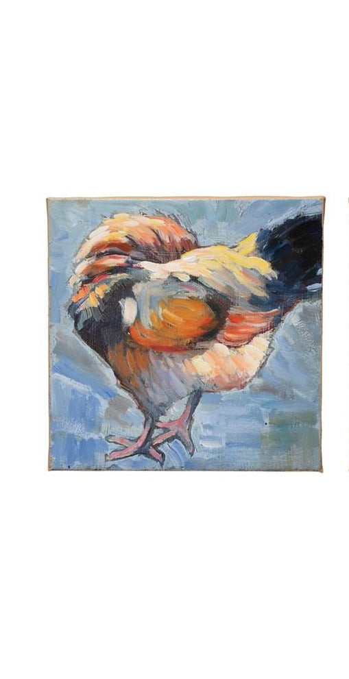 Hand Painted Chicken Canvas