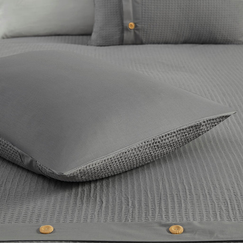 Finley 3 Piece Cotton Waffle Weave Duvet Cover Set