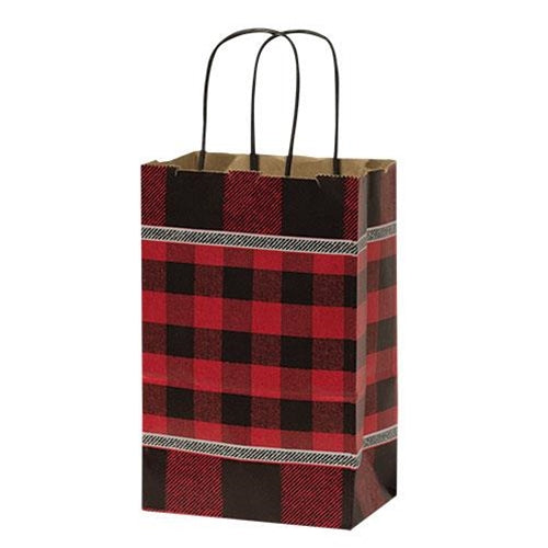 Red Buffalo Check Gift Bag