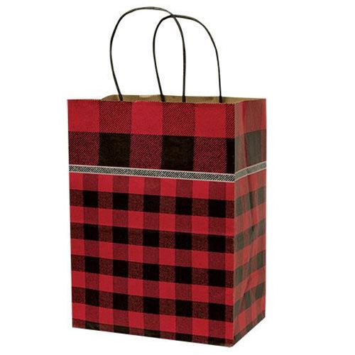 Red Buffalo Check Gift Bag