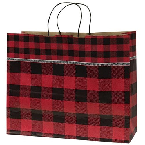 Red Buffalo Check Gift Bag