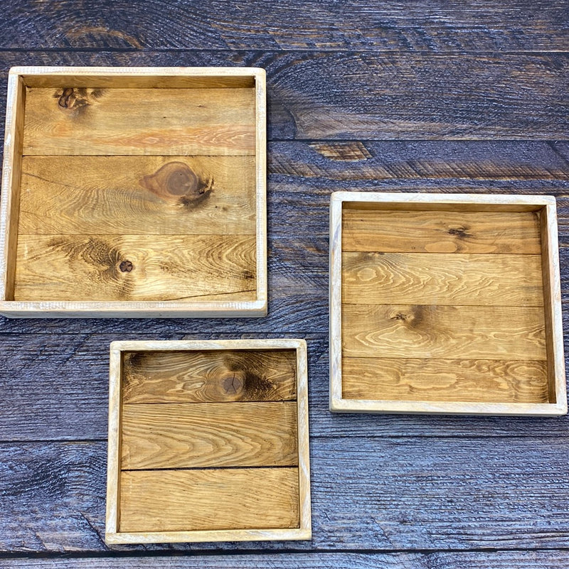 Wooden Tray / Riser - White Wash