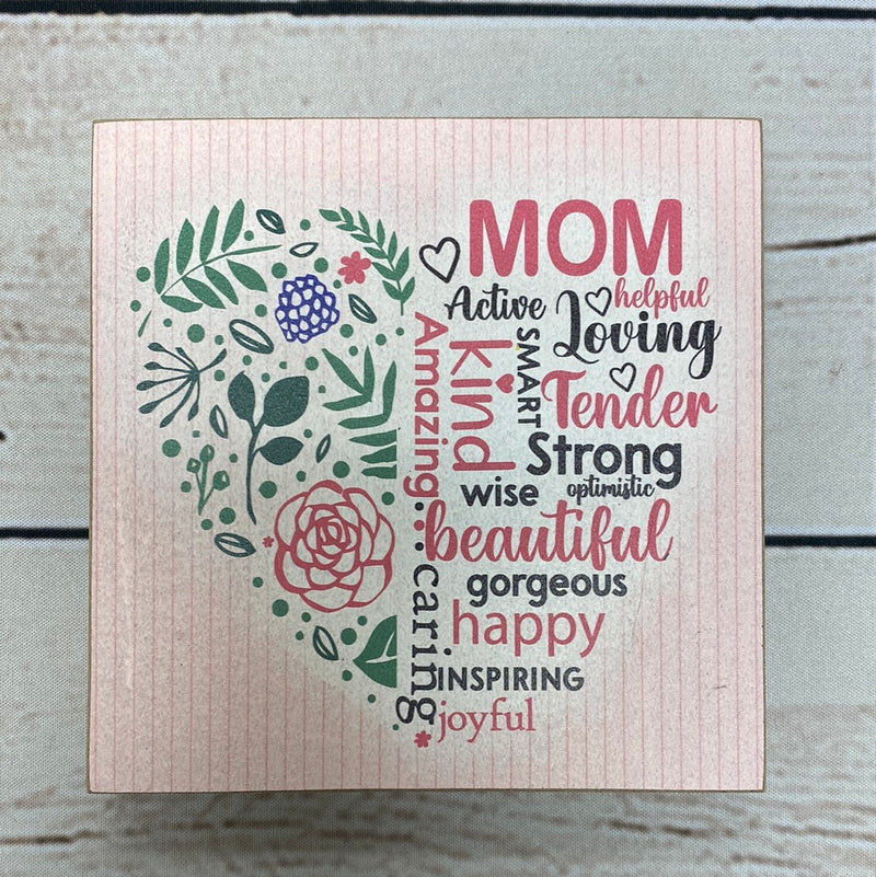 5X5 Mom Heart Block Sign