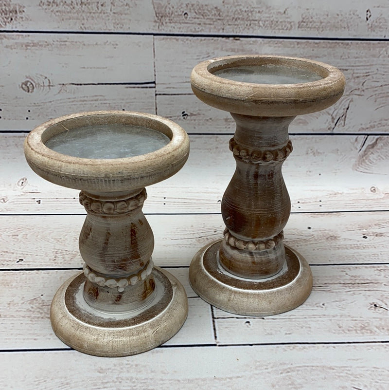 Wood Candle Holder