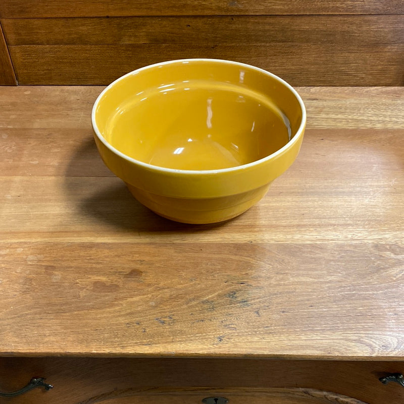Crate & Barrel Ribbed Mixing Bowl Set - Mustard
