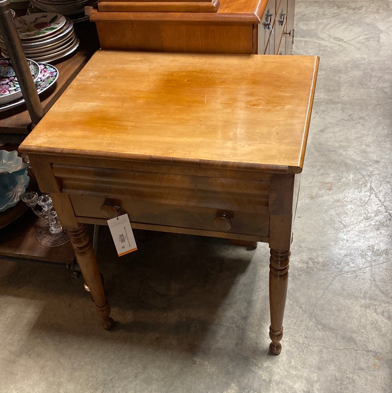 Walnut Two Drawer Antique Side Table