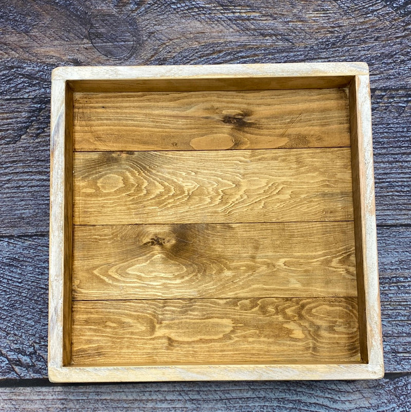 Wooden Tray / Riser - White Wash