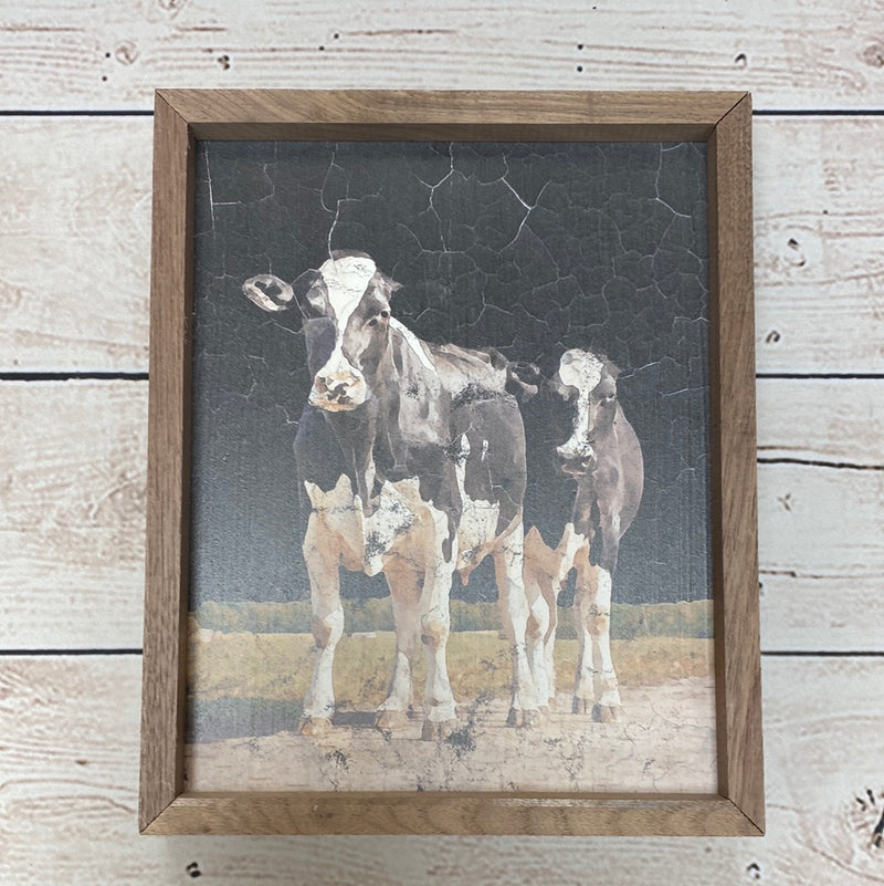 Holstein Cows Framed Art