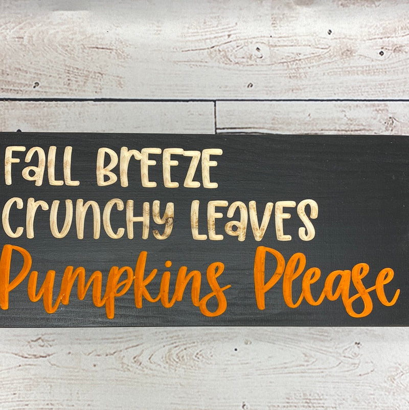 Fall Breeze Wood Sign
