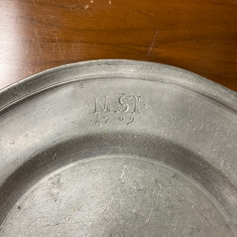 Vintage Kayserzinn Pewter Pitcher w/ Plate 1709