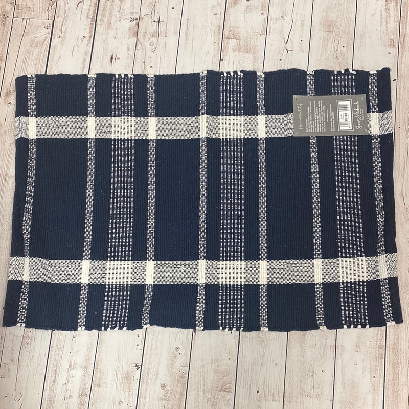 Navy Plaid Door Mat Base