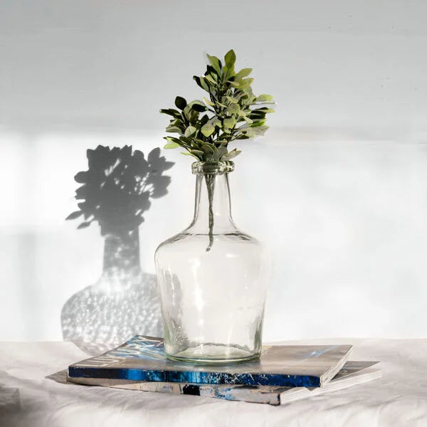 Small Light Grey Green Glass Vase